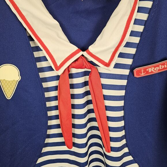 Stranger Things Robin Scoops Ahoy Spirit Halloween Costume Size Large Shirt Top - Picture 6 of 11